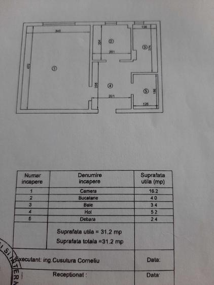 Garsonieră decomandată în Frumoasa