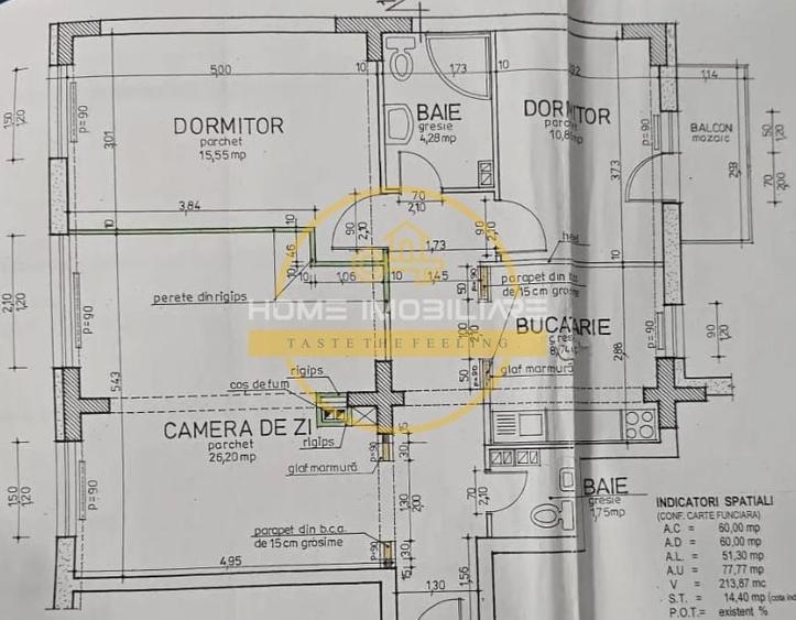Apartament cu 3 camere decomandat, mobilat în Nicolina