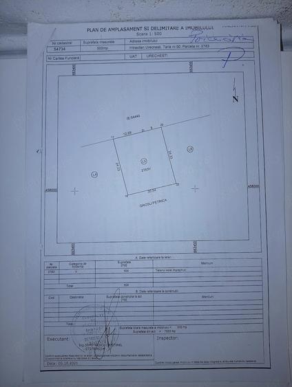 Vand teren intravilan 500mp com Ureche?ti Vrancea, - 1