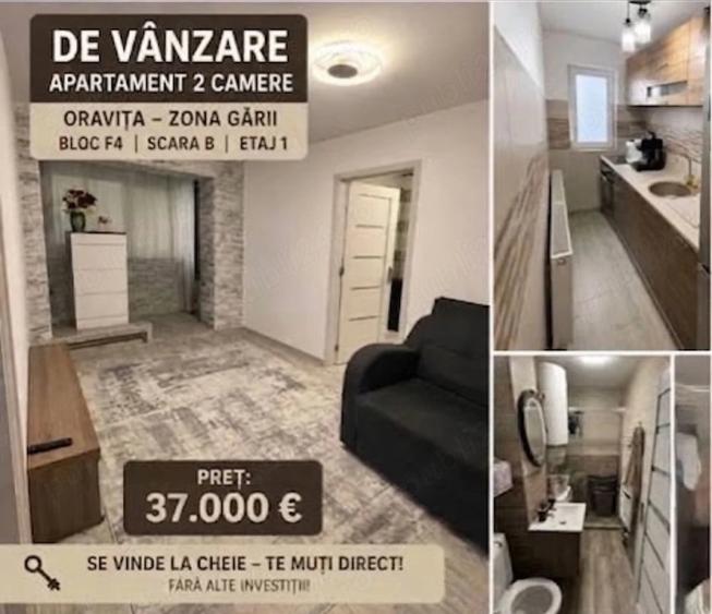 Apartament cu 2 camere nedecomandat în Central