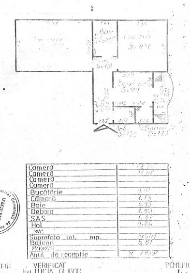 Apartament cu 2 camere decomandat în Plopilor