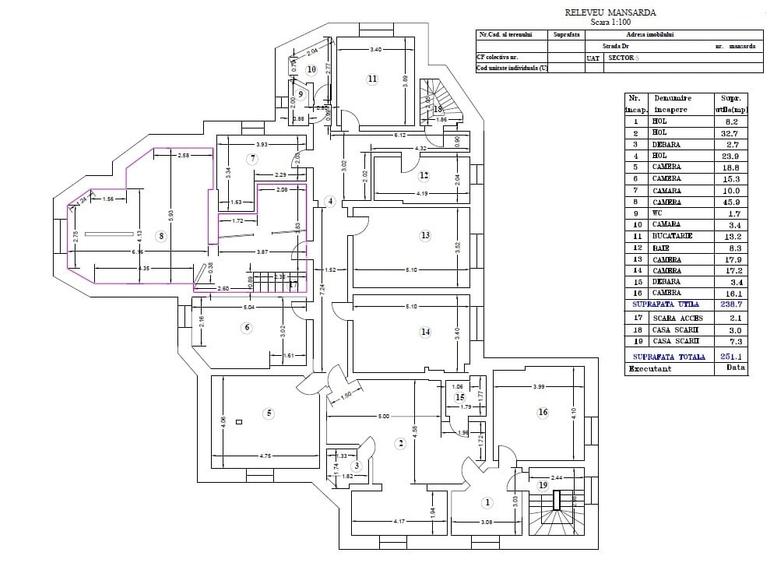 Apartament cu 9 camere circular în Cotroceni