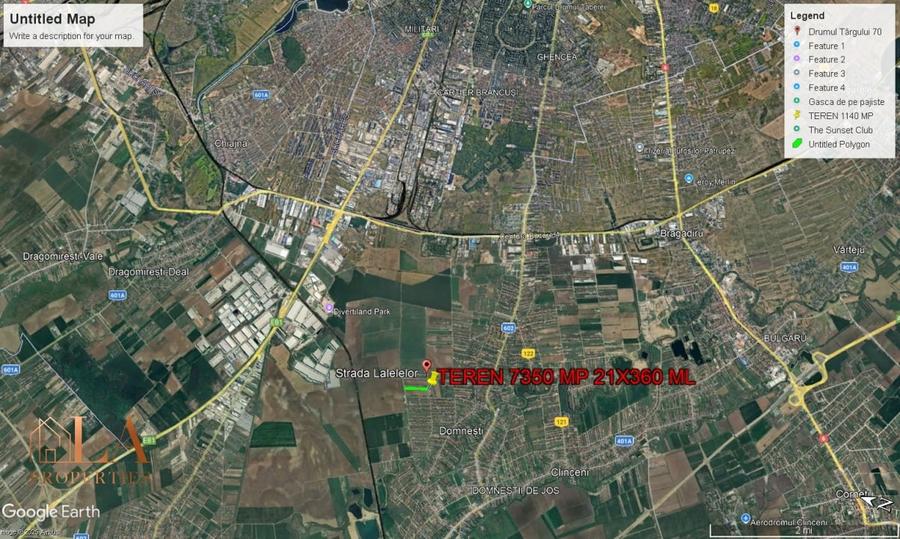 Teren Construcții intravilan de 14700 mp, în Domnești