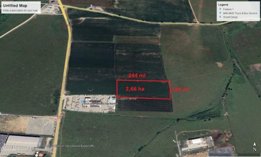 Vand teren 2.66 ha in zona industriala Vest - 1