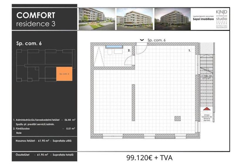 Spațiu comercial, de 44 mp, în Central