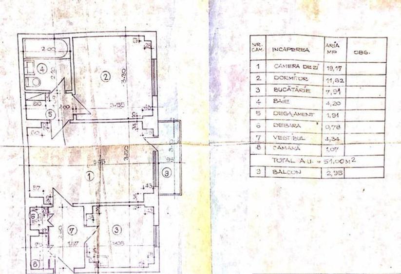 Apartament cu 2 camere în Obor