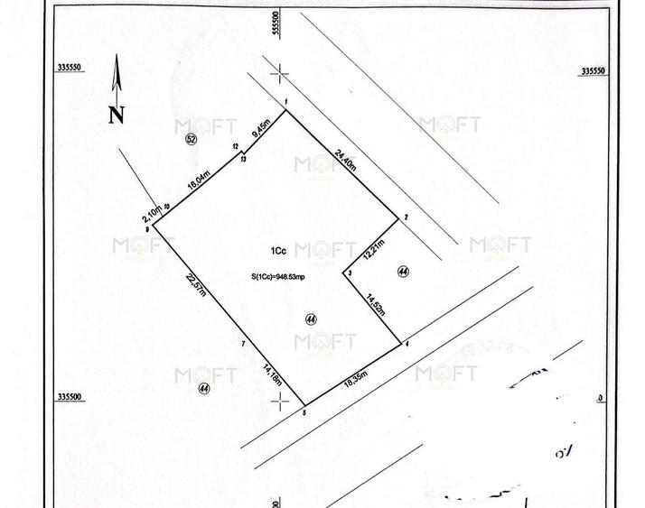 Teren Construcții intravilan de 1000 mp, în Unirii