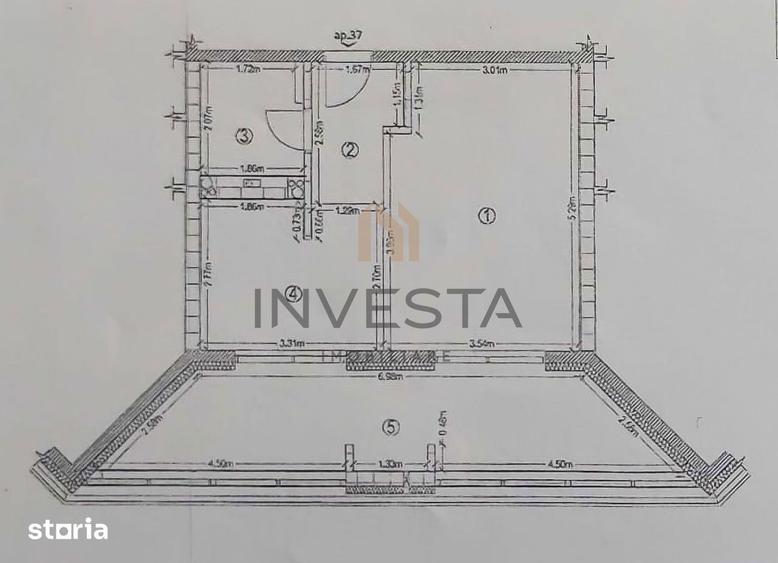 Apartament 2 camere de inchiriat, parcare, intrare Floresti, zona BMW - 3