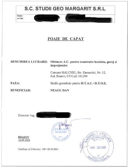 Teren Construcții intravilan de 655 mp, în Hălchiu