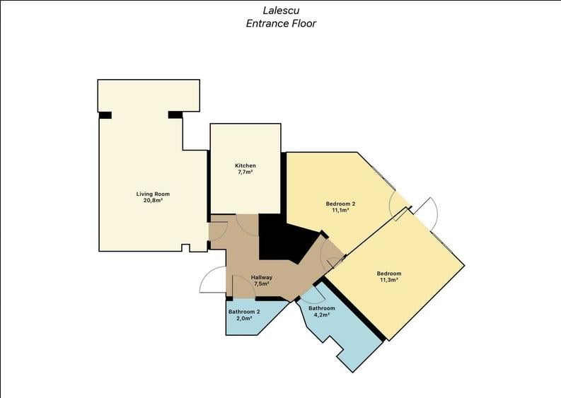 Apartament cu 3 camere decomandat în Central