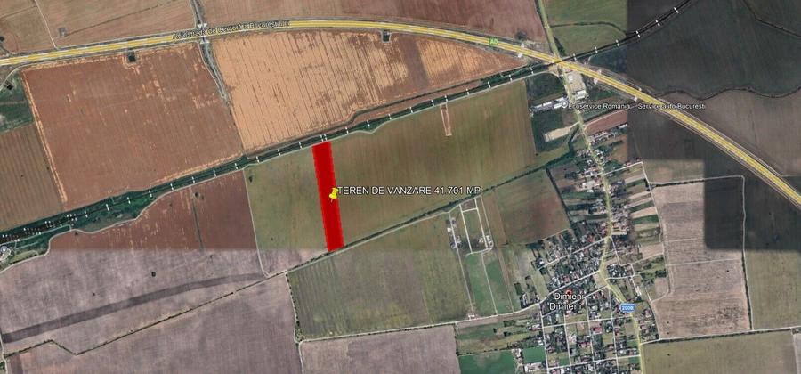 Teren agricol intravilan de 41701 mp, în Dimieni
