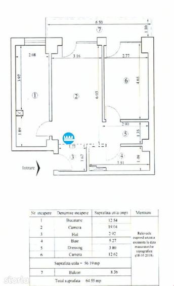 Apartament cu 2 camere decomandat, mobilat în Tudor Vladimirescu