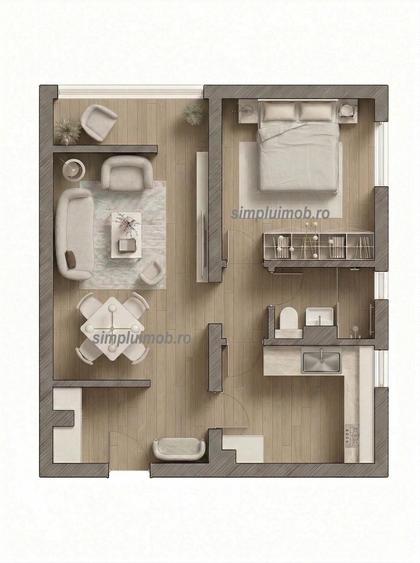 Apartament cu 2 camere decomandat în Câmpia Libertății
