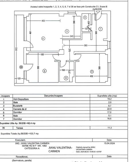 Apartament cu 3 camere decomandat, mobilat în Dacia