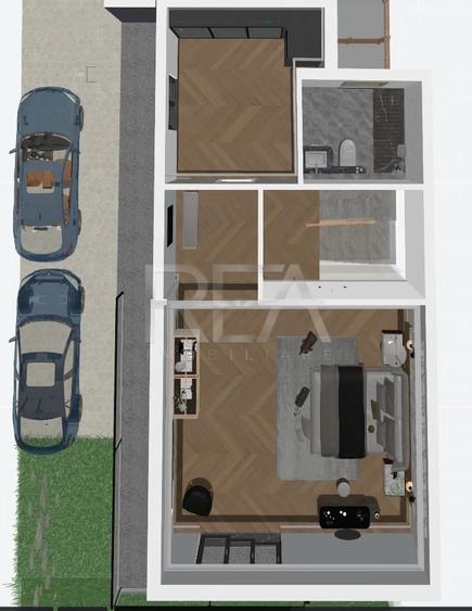Duplex cu 4 camere cu Canalizare în Străulești