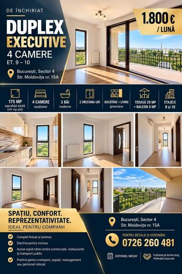 Apartament cu 4 camere decomandat în Central