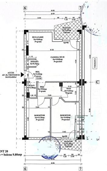 Apartament 3 +1 camere D ;pod mansardat - 2
