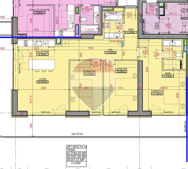 Apartament cu 4 camere decomandat în Pipera