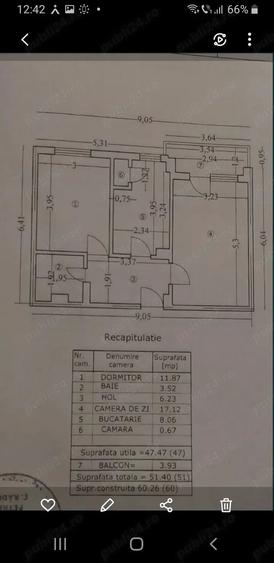 Apartament cu 2 camere decomandat în Sud