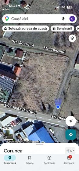 Teren de 1011 mp, în Corunca