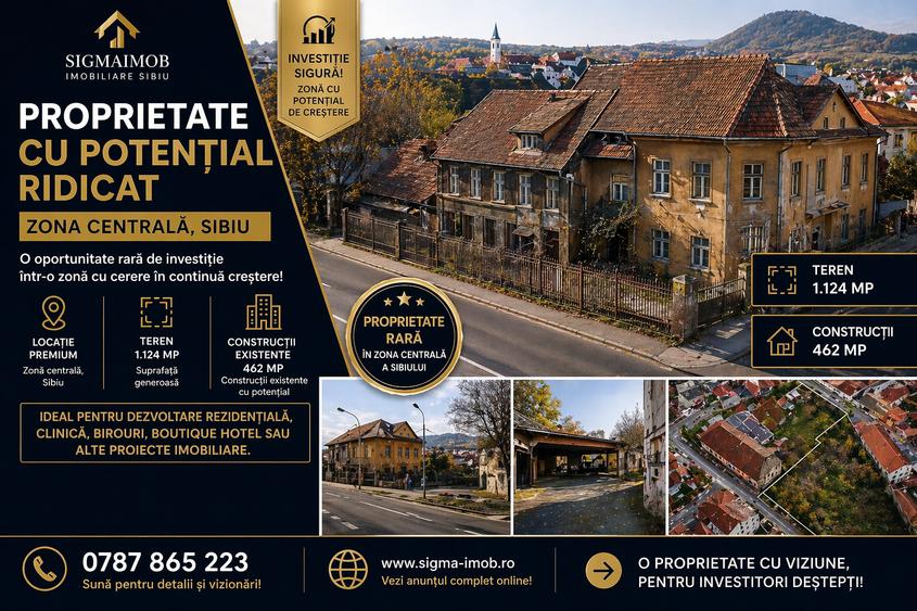 Casă individuală cu 9 camere cu Canalizare în Central