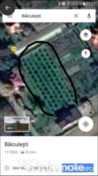 Teren de 1500 mp, în Băiculești