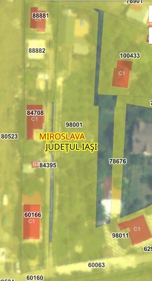 Teren de 970 mp, în Miroslava