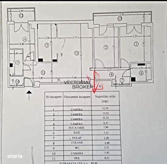 Apartament cu 4 camere decomandat în Bucur Obor