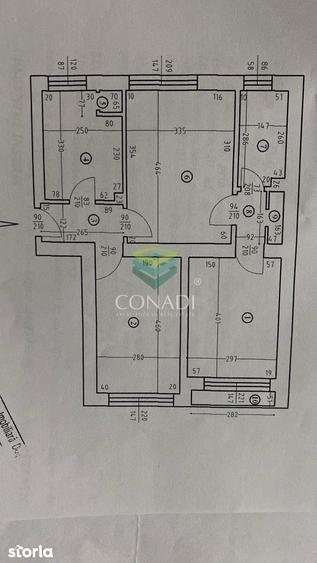 Apartament cu 3 camere, mobilat în Central