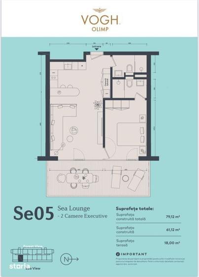 Apartament cu 2 camere în Mangalia