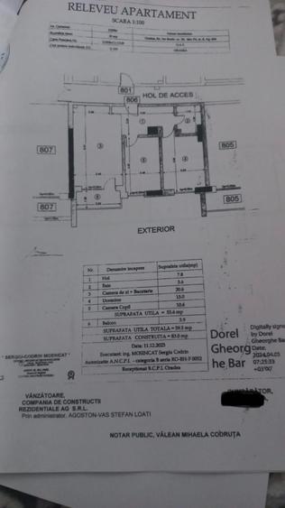 Apartament cu 3 camere decomandat în Nufărul