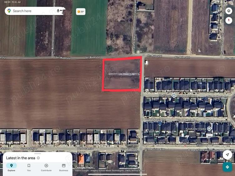 Teren de 582 mp, în Sântandrei