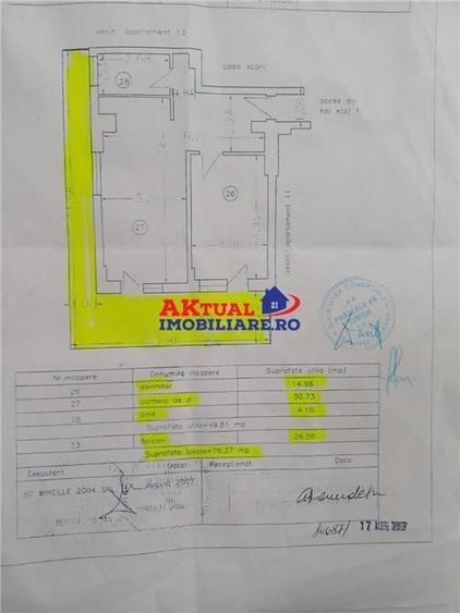 Apartament cu 2 camere decomandat, mobilat în Central