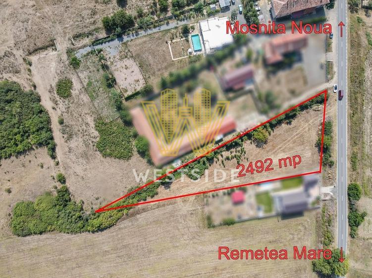 Teren Construcții intravilan de 2492 mp, în Bucovăț (Remetea Mare)