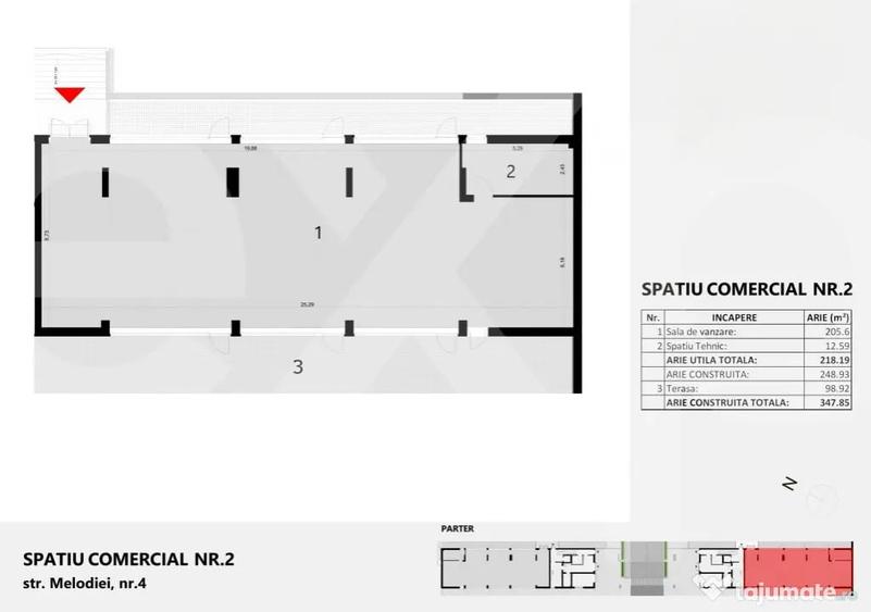 Spațiu comercial, de 218 mp, în Zorilor