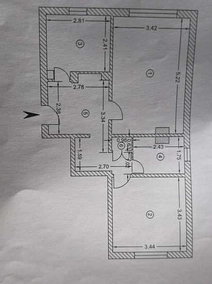 Apartament cu 2 camere decomandat în Piața Centrală