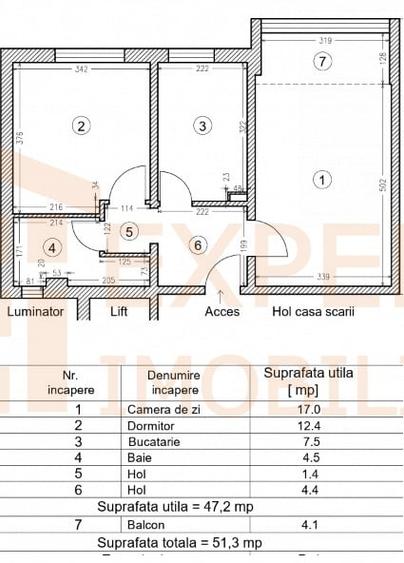 Apartament cu 2 camere decomandat în Casa de Cultură