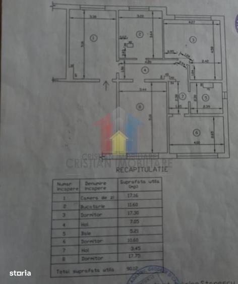 Apartament cu 4 camere decomandat în Buzaului