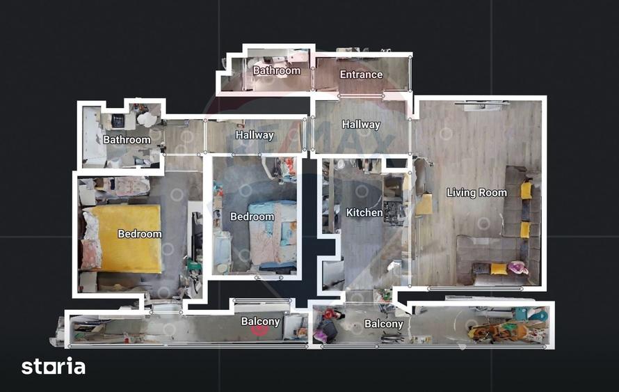 Apartament cu 3 camere în Republicii
