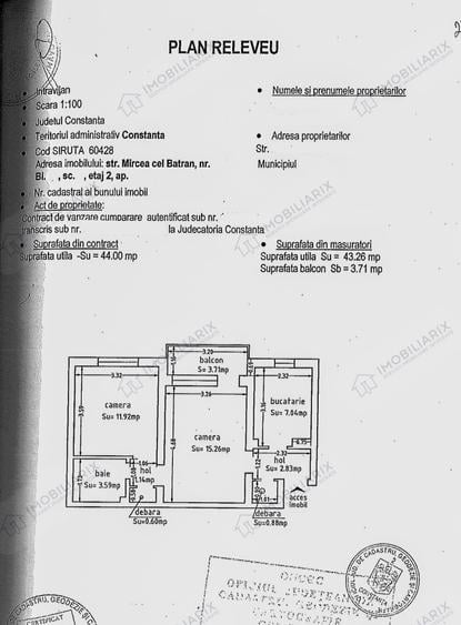 Apartament cu 2 camere semidecomandat în Tomis II