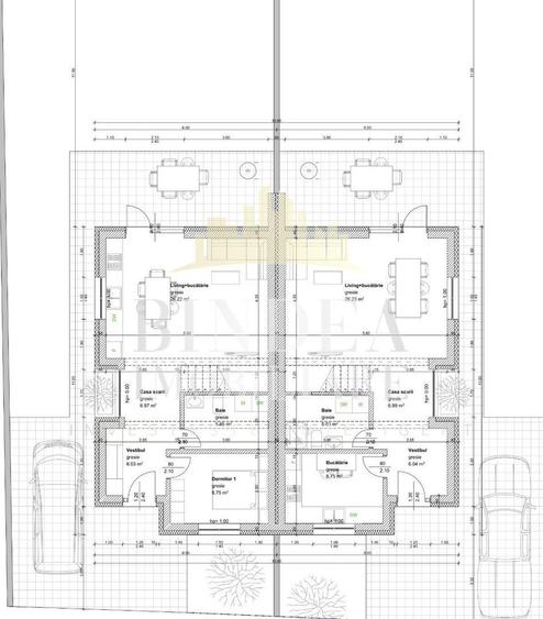 Duplex cu 5 camere cu Canalizare în Giarmata