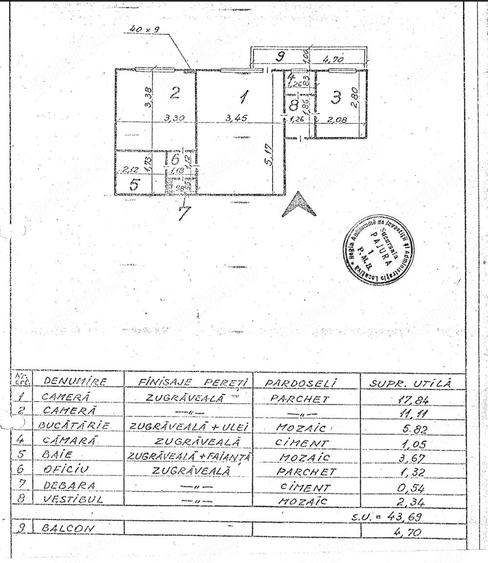 Apartament cu 2 camere semidecomandat în Chibrit