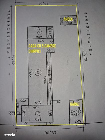 Casă cu 5 camere cu Teren 460 Mp în Central
