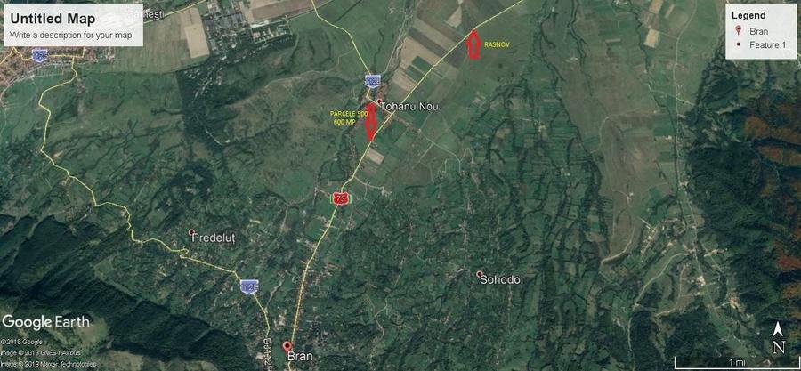 Teren Construcții intravilan de 650 mp, în Bran