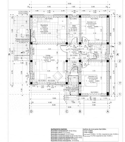 Casă individuală cu 3 camere cu Teren 350 Mp în Berceni