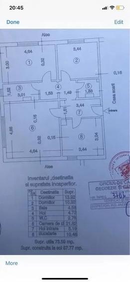 Apartament cu 3 camere decomandat în Central