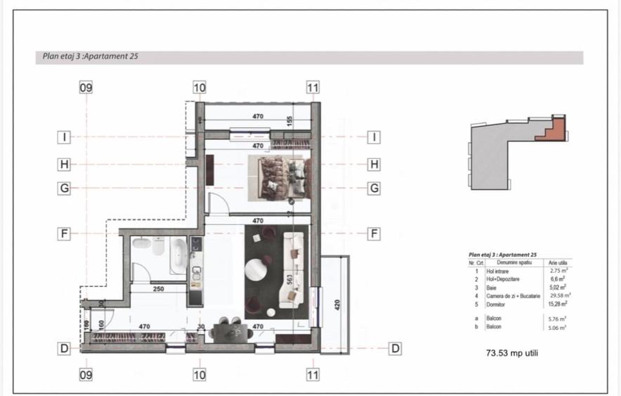 Apartament cu 2 camere decomandat în Nicolae Grigorescu