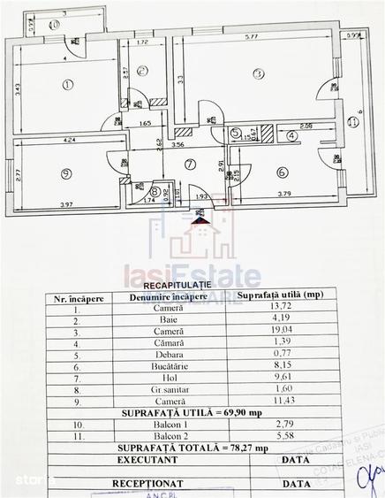 Apartament cu 3 camere decomandat în Ciurea