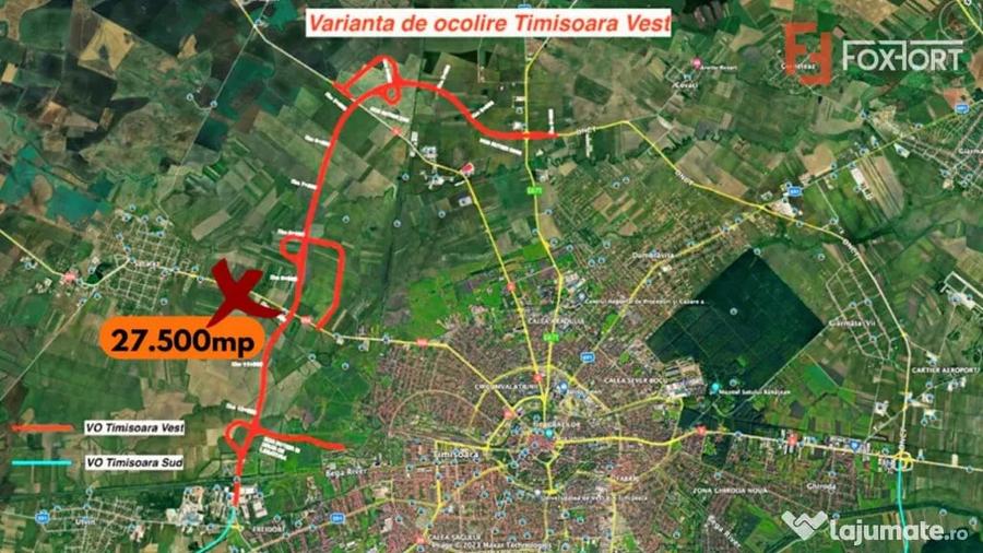 Teren de 27500 mp, în Mehala