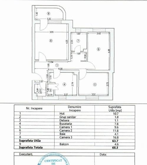 Apartament 3 camere decomandat, Cazino, Catedrala, Piata Ovidiu, - 16